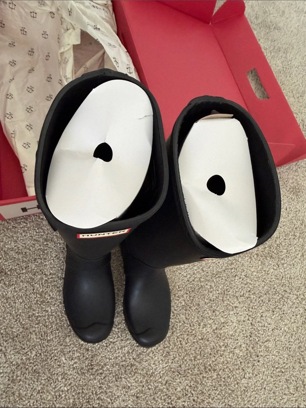 Hunter Original Tall Waterproof Rain Boot Black - Size 8 - New in Box